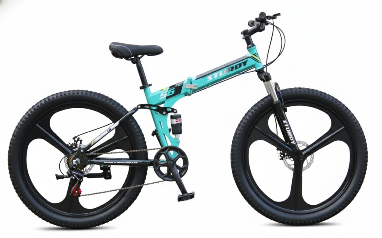 Stainless Steel Solid Princeenterprises_Mountain Bike Mtb Folding Bike For Adults With 21 Gears, 26 Inch Wheel (White) ,Unisex-Adult, Sheer, Tie Top Curtains-image-47