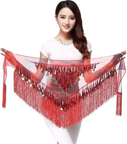 Robe de danse indienne avec franges Flash Franges Écharpe de danse du ventre Éch