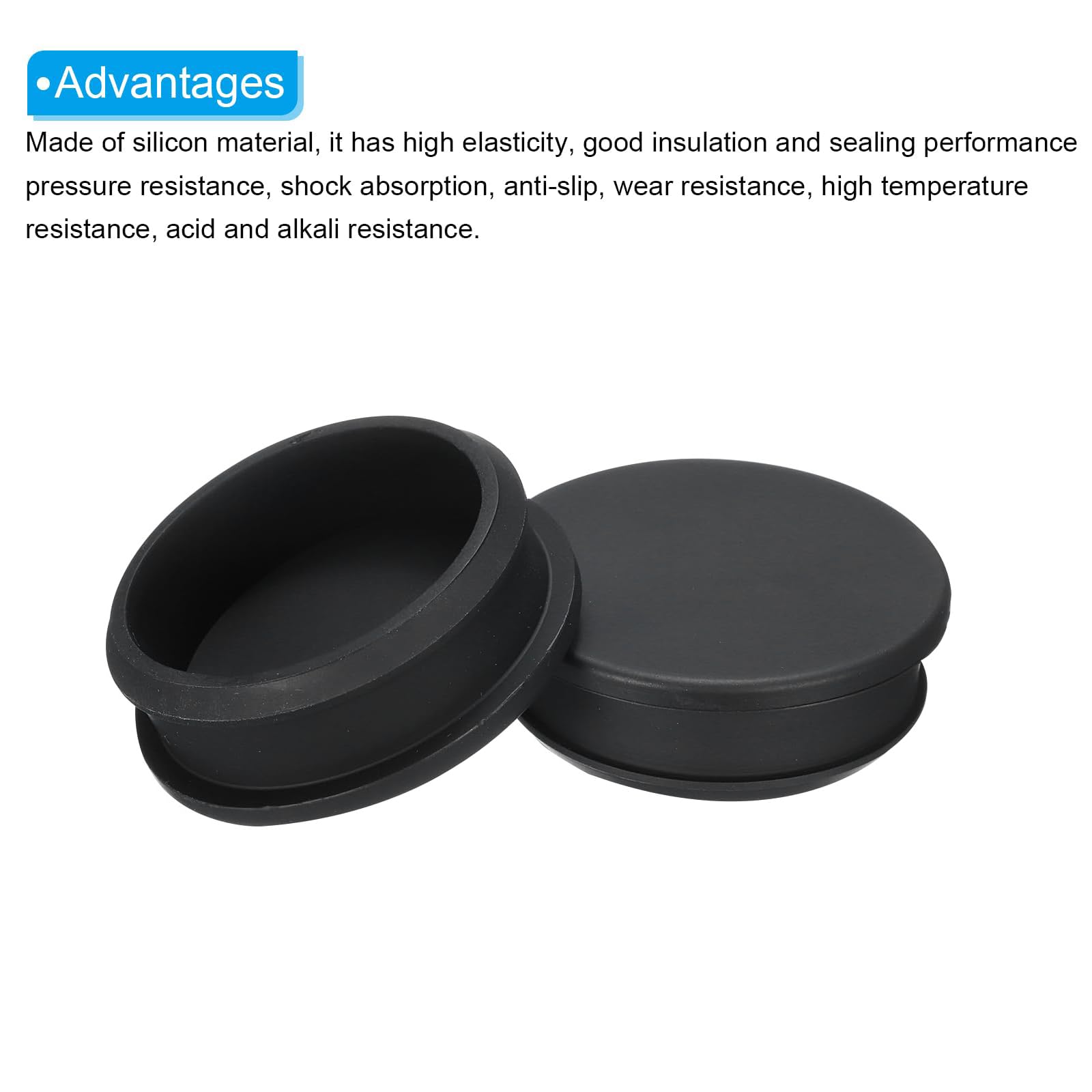 TA-VIGOR 2Pcs Silicone Snap in Locking Hole Plugs, 48.6mm Diameter Hole Stoppers - Image 4
