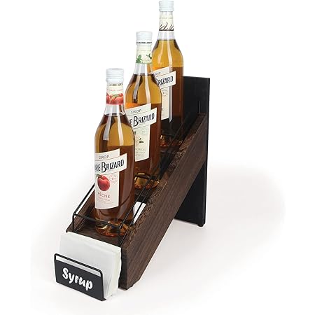 Amazon.com: 7 Bottles Capacity Coffee Syrup Rack- Rotating Syrup Bottle ...