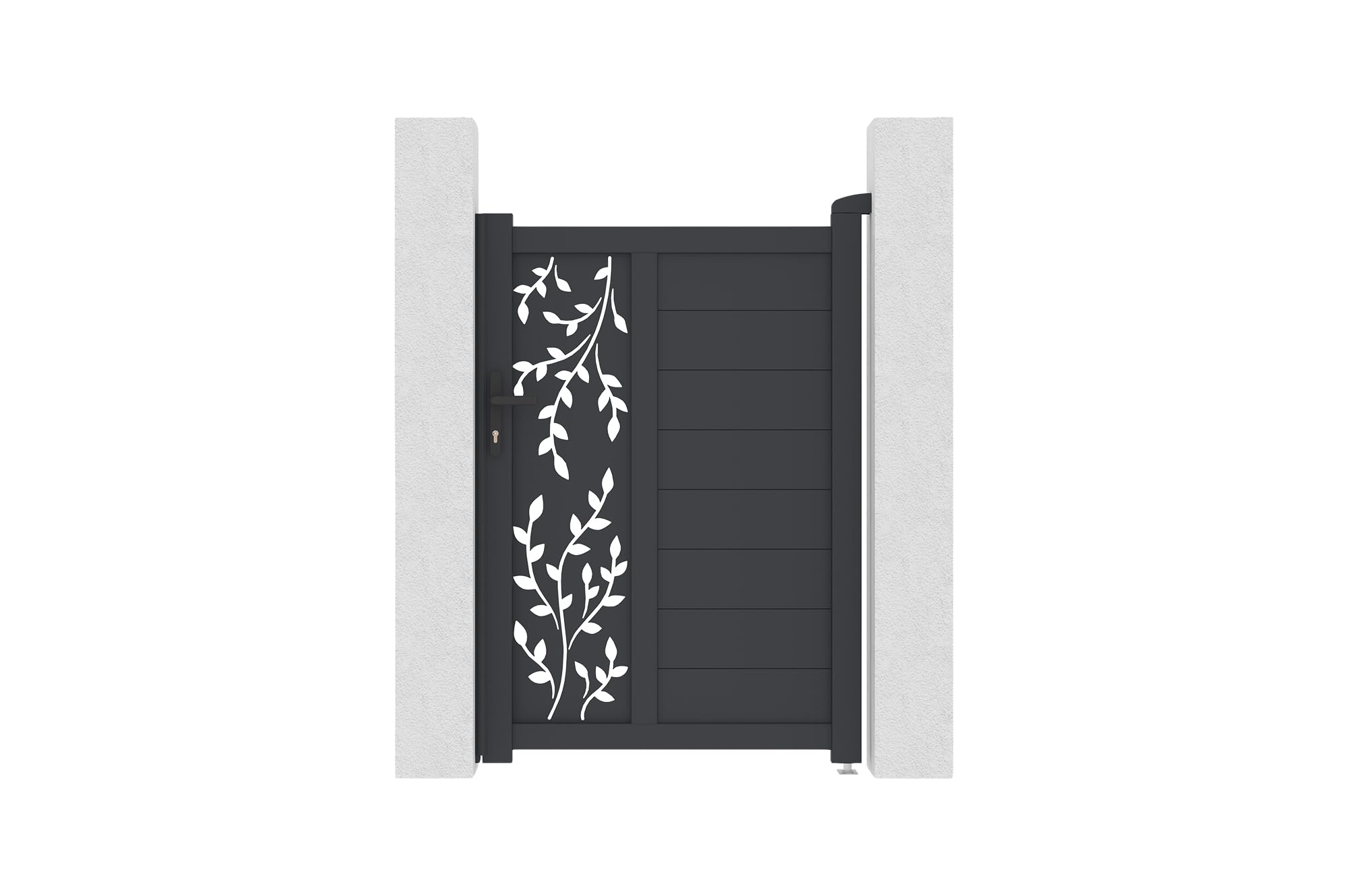 Portillon 1m FOLYA gris Casanoov pour aménager un jardin design et sécuriser la cour