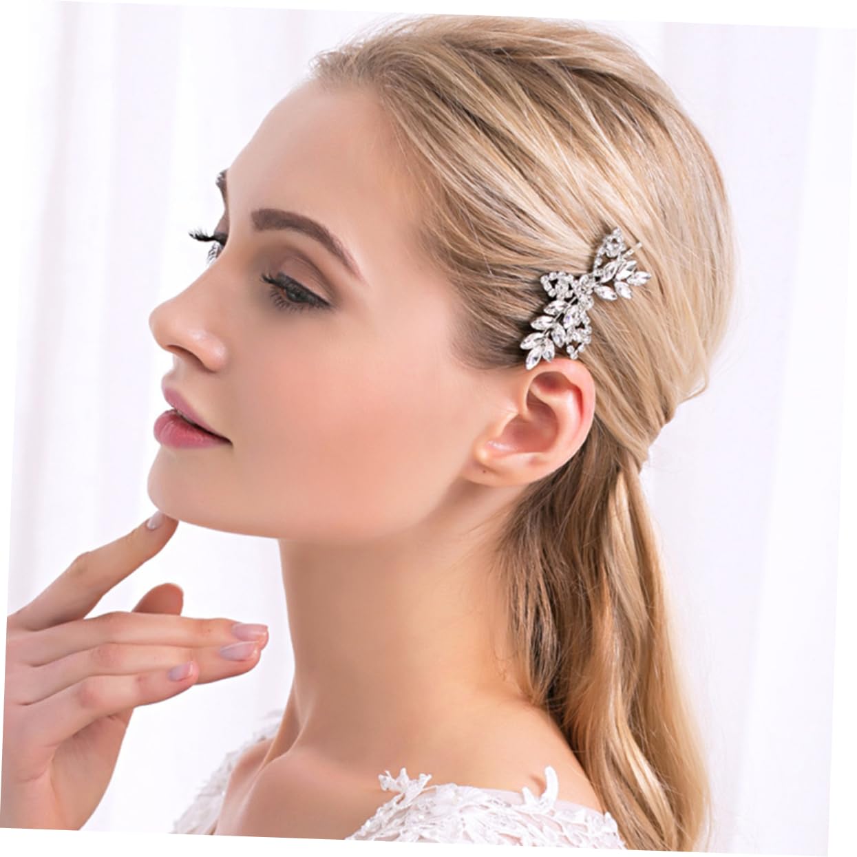 Didiseaon Juego De 5 Horquillas Con Hojas Y Diamantes De Imitación Para Mujer Elegantes Accesorios Para El Cabello Delicadas Horquillas Para Peinar 4 Unidades X 5