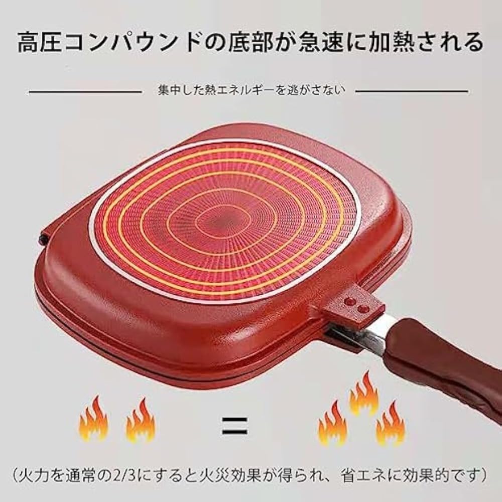 Amazon｜両面焼きグリルパン 両面フライパン 魚焼き器 ホットクッカー