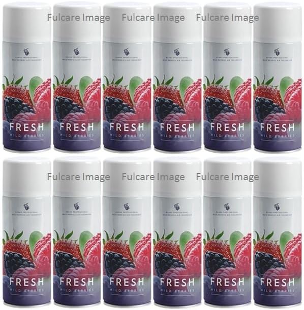 12 x Evans Fresh Berries Liquid Air Freshener Aerosol Spray 400ml