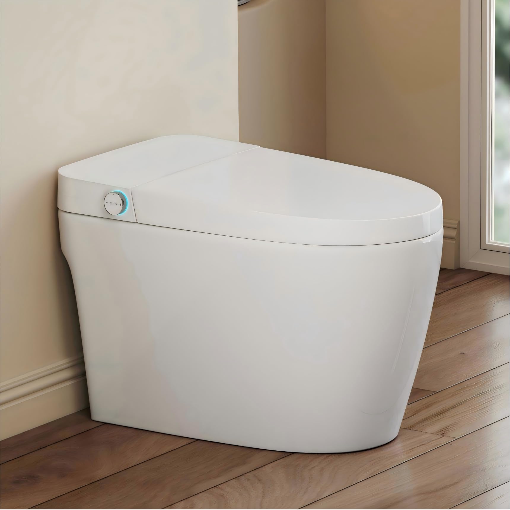 Eridanus One Piece Smart Toilet, No Bidet, Foot Sensor Flush, Heated Seat