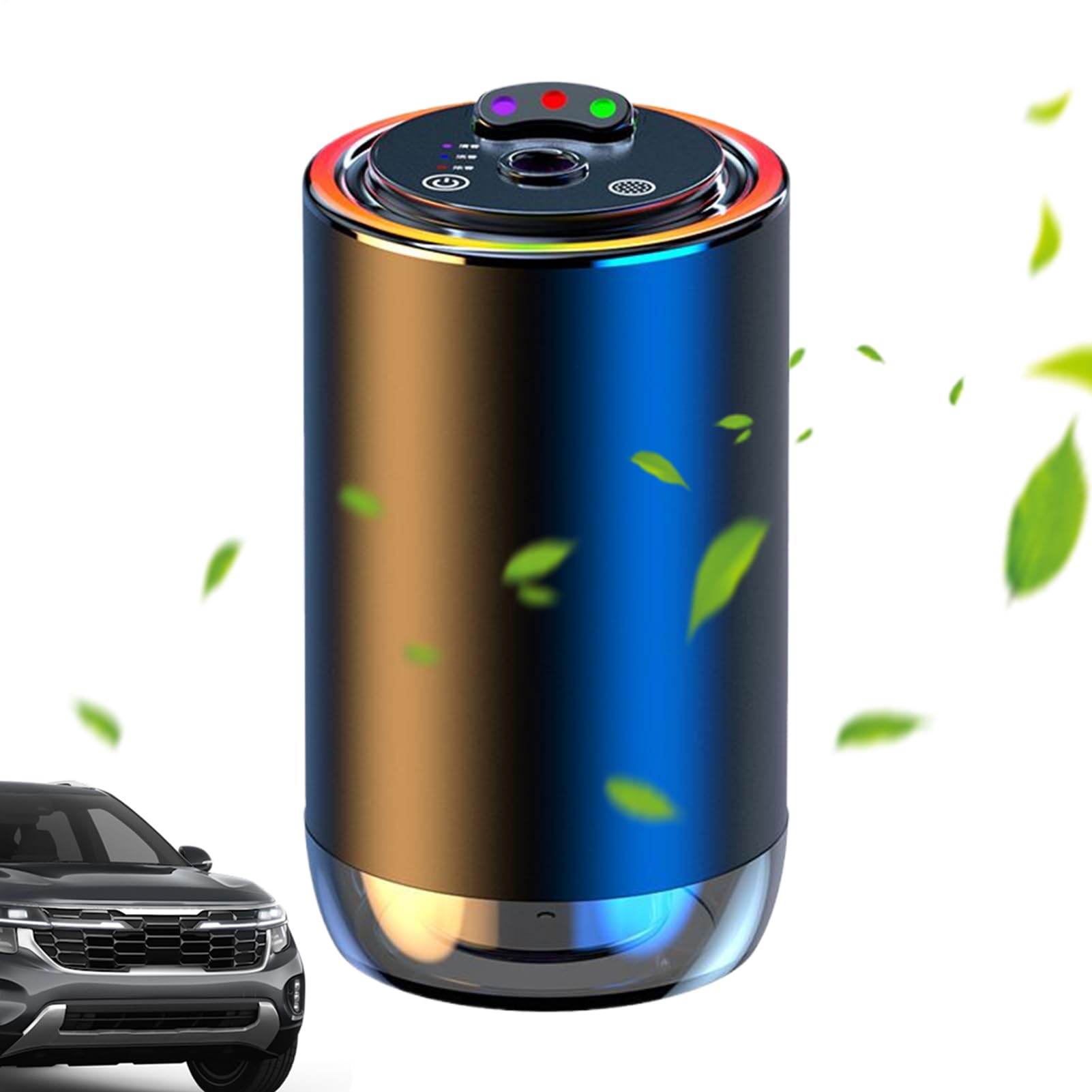 Désodorisant Auto avec Éclairage d'Ambiance Modes Réglables Éliminateur