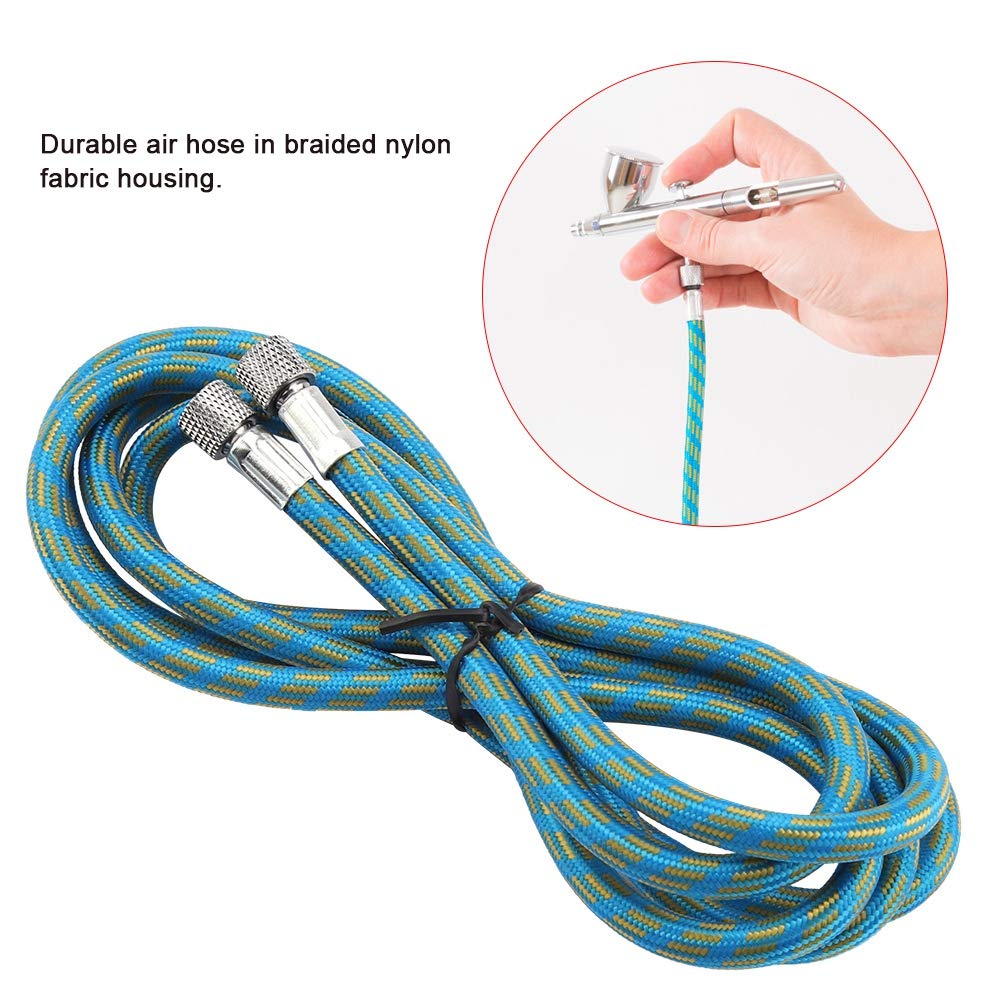 Airbrush-Schlauch 1,8m - Nylon-geflochten Mit Adapter