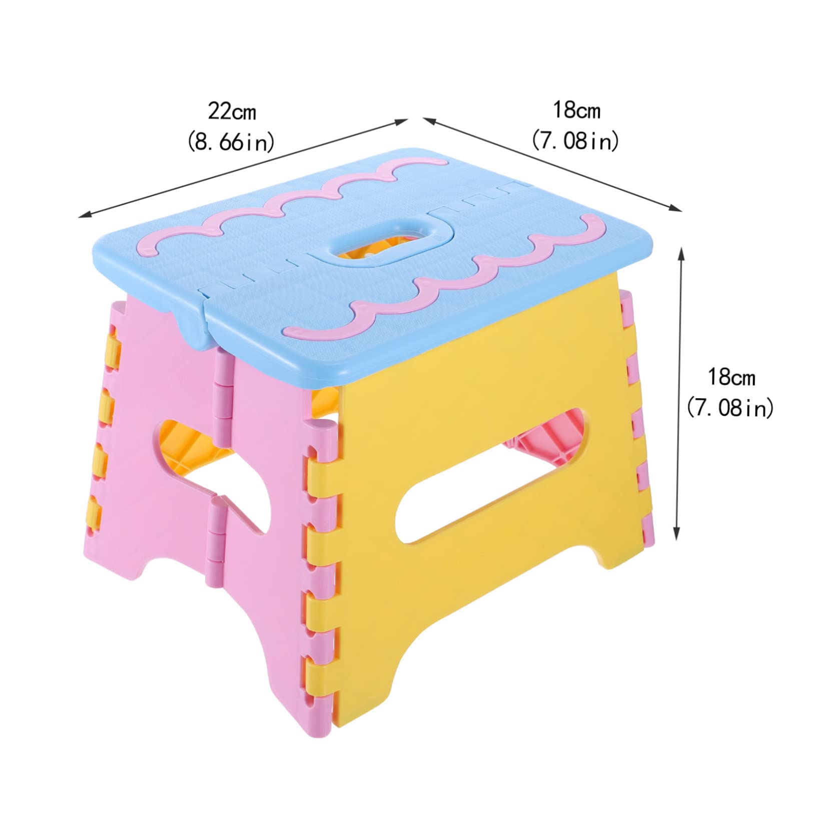 DECHOUS 1Pc Folding Step Stool Portable High Plastic Stool for Home Kitchen Bathroom Fishing and Outdoor Use Lightweight Ergonomic Handle Easy to Carry Versatile Design