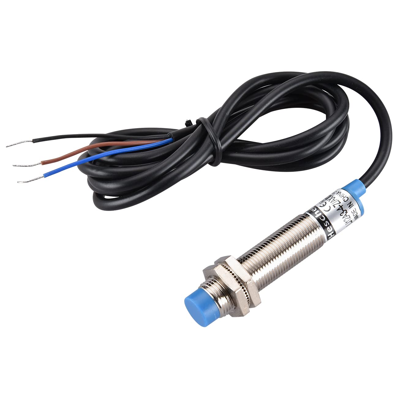 Heschen M12 Détecteur de proximité inductif, Type non blindé, LJ12A3-4-Z/AX, Détecteur 4mm, 10-30VDC 200mA, NPN normalement ferm