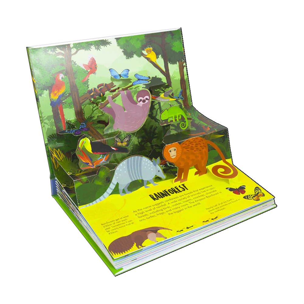 Nature Pop-Up! Forests: 8 Pop-up Forest Scenes (Happy Fox Books) Pop-Up Book for Kids Ages 6 and Up - Exciting Scenes, Fun Facts, and Interactive Elements in a Sturdy Hardcover - PT01