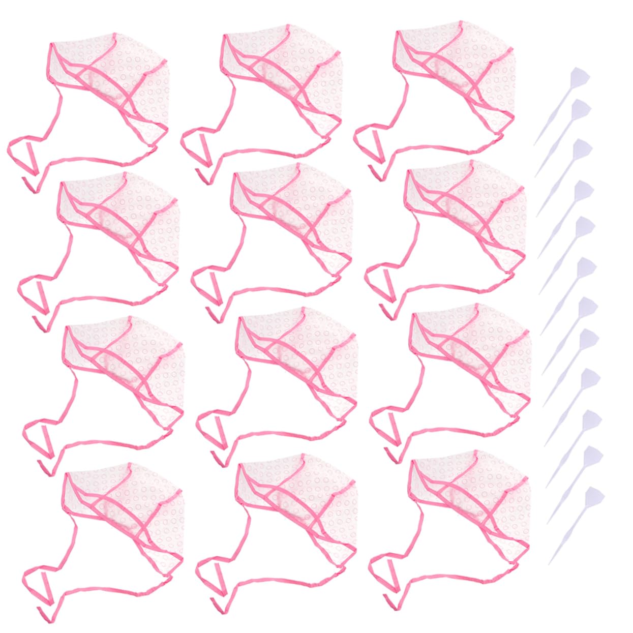 TOVINANNA Hairdressing Tool Hair Styling Dye Cap with Highlighting Dye Kit 12pcs Hair Coloring Salon Highlighting 12 Hooks Hairdressing Tool