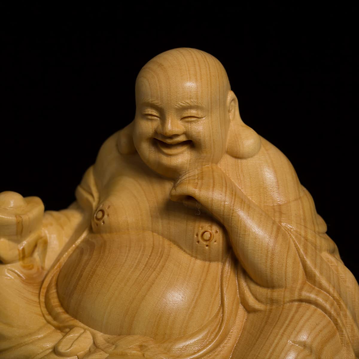 Amazon.co.jp: 仏像 木彫り ミニ 七福神 布袋 様 布袋さんの置物