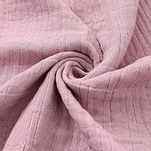 Se Softexly Cotton Blanket, Soft Lightweight Breathable Throw Blanket For Couch Bed Sofa, 4-Layer Woven Thermal Gauze 100% Cotton Muslin Throw Blankets For Adults All Season(Purple, 51"X59") #TOP2