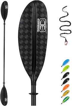 OCEANBROAD ألياف الكربون قوارب الكاياك مجداف 90.5 in/230 cm، 86 in/218 cm للبالغين التجديف قوارب الكاياك التجديف مجذاف مع المقود مجداف