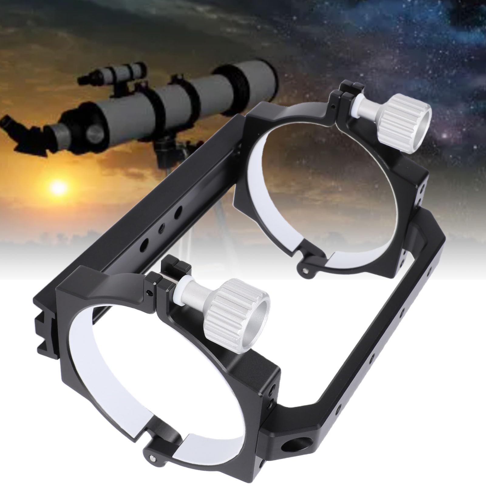 Sxhlseller Abrazadera para Tubo de Telescopio con Anillo de Fijación de