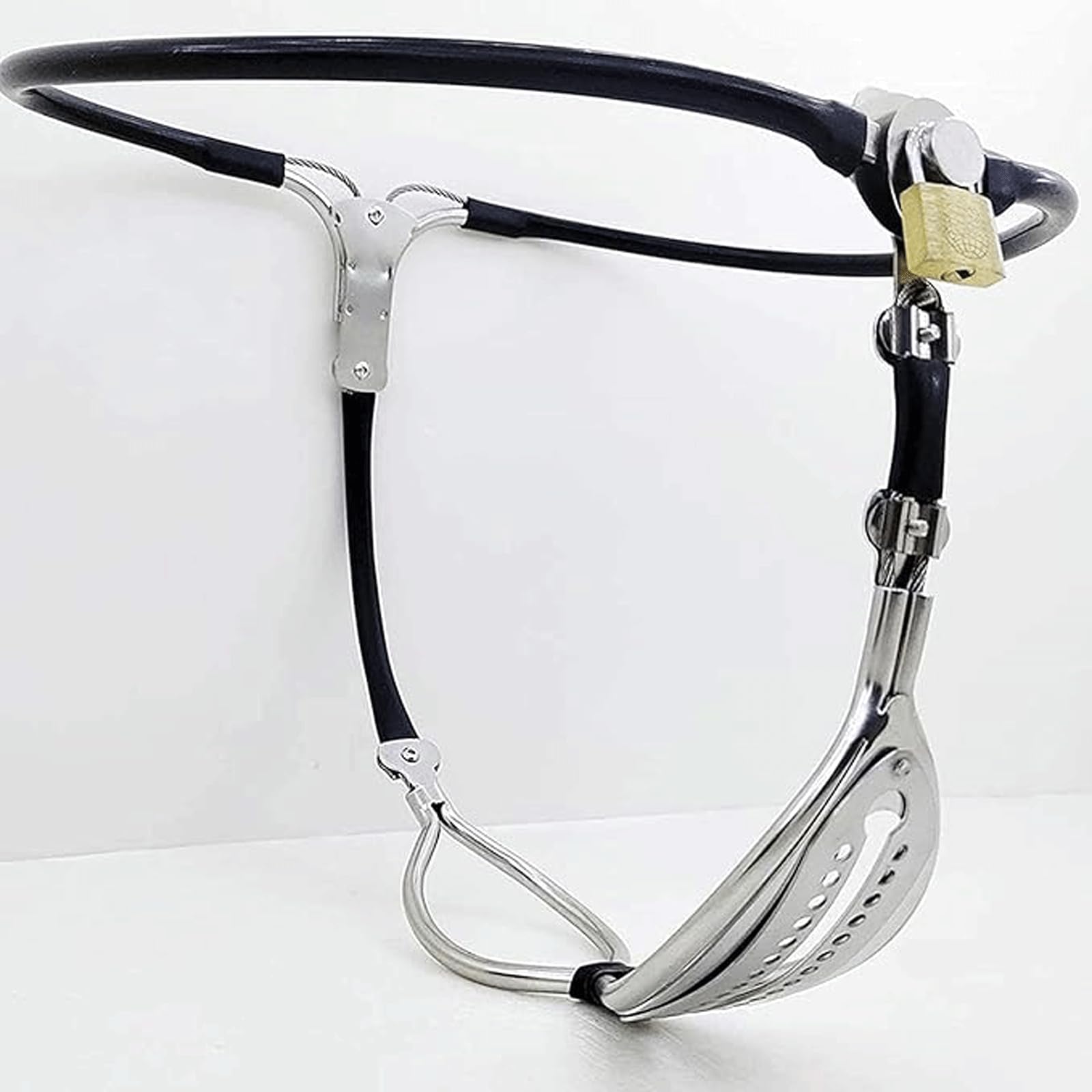 Ceinture De Chasteté en Acier Inoxydable, Ceinture De Chasteté pour sous-vêtements pour Femmes, Produits pour Adultes(Size:90-100cm)