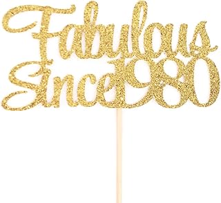 Atelier Elegance Fabulous Since 1980 Cake Topper, 40th Birthday Cake Topper, 40th Anniversary Topper