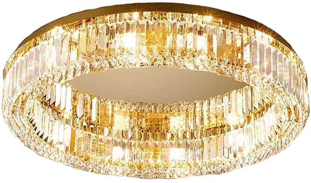 Plafonnier cristal design or pour illuminer votre salle à manger