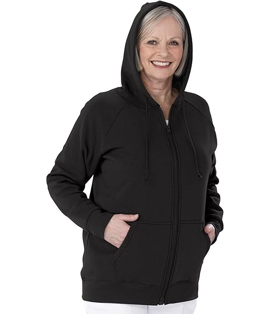 Zipped sweatshirt no hood women's Clearance