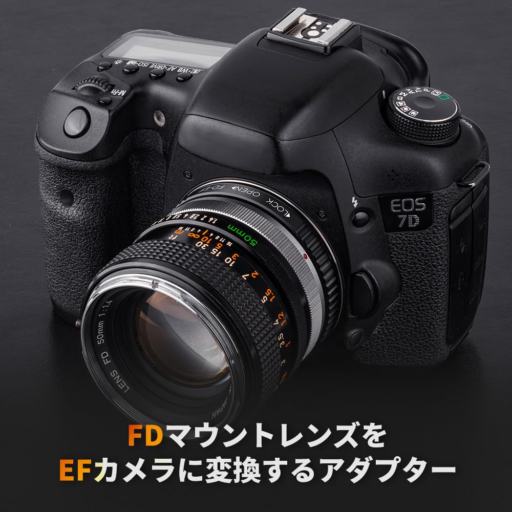 K&F CONCEPT Bague Adaptation Objectif Adaptateur de Monture Compatible avec Objectif compatibile Con Canon FD FL vers Caméra compatibile Con Canon EF EF-S en Métal - 5