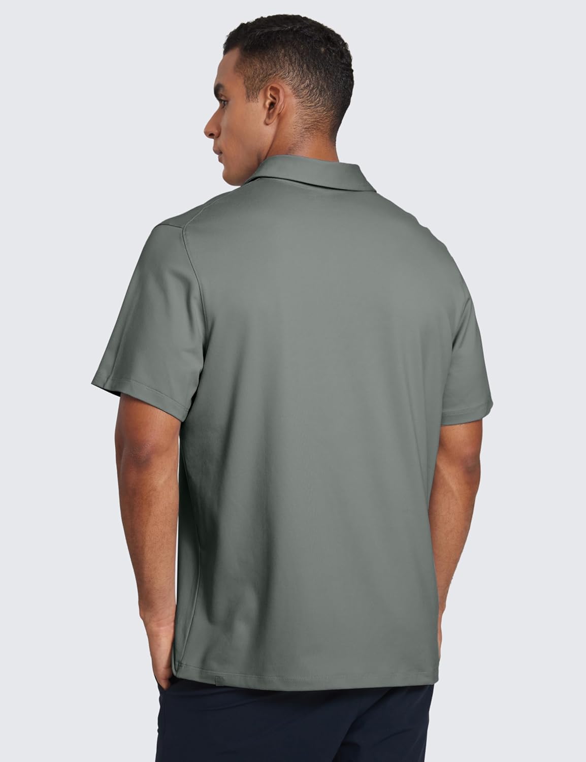 CRZ YOGA Cloud Jersey Polo Shirts for Men - Midweight Golf Short Sleeve Tops Soft Athletic Casual T-Shirts - Image 2