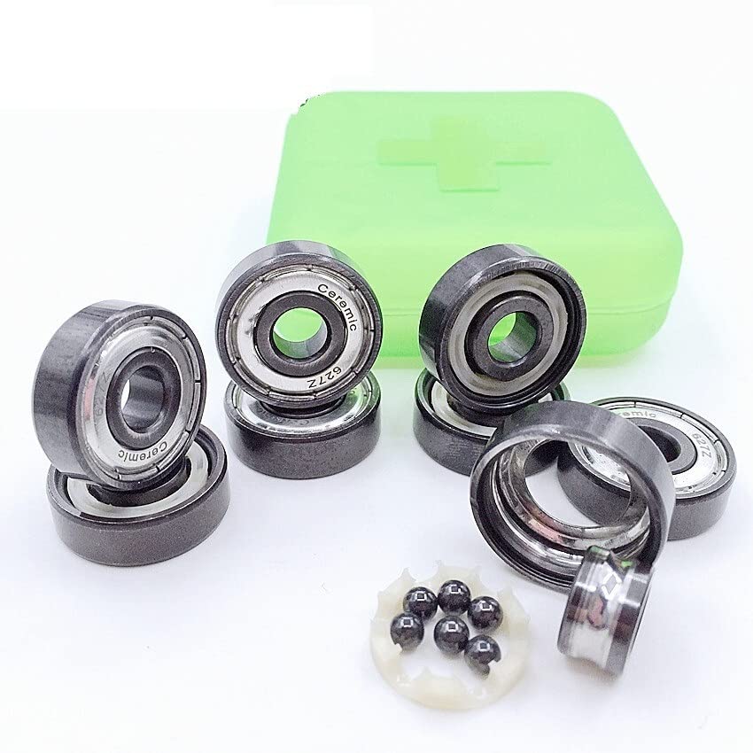 627ZZ/627Z/627-2RS Quad Skating Ball Bearing 7x22x7mm Artistic Skates Roller Skating Bearings DINGGUANGHE(8pcs 627z Si3n4 6ball)