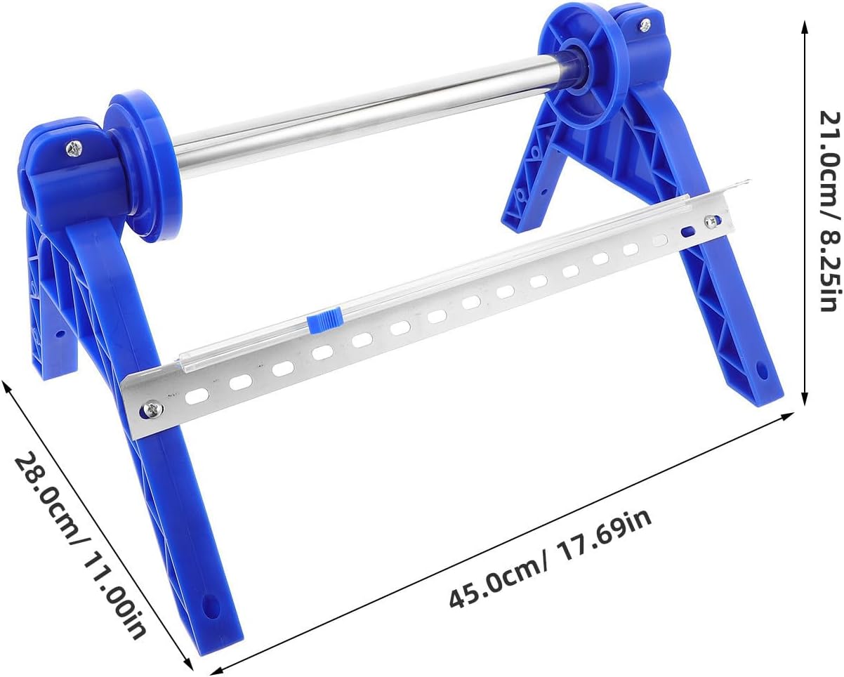 Manual Stretch Film Dispenser and Support Stand with Cutter Multifunctional Metal and Plastic Wrap Machine for Commercial Food Protection and Goods Packaging image 2
