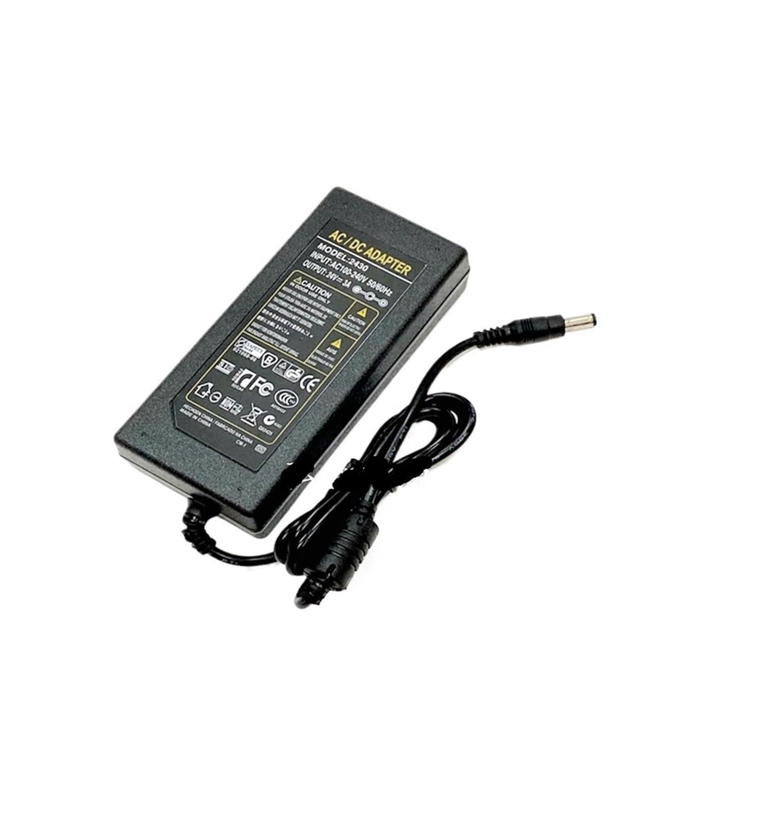 Adaptador de corriente 220V a 24V 3A con protección contra sobretensiones y calor
