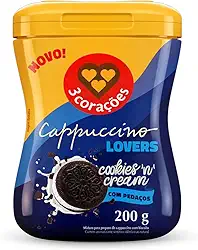 3 Corações Cappuccino Sabor Cookies n' Cream, 200g