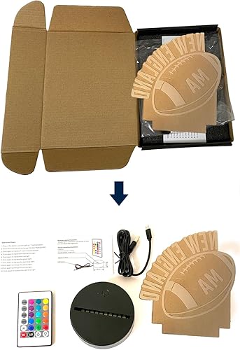 Miniatura 3 de CLORURBANLIVE Lámpara de ilusión 3D para niños, adolescentes y adolescentes, regalo de 16 colores cambiantes, control remoto de habitación de niños,