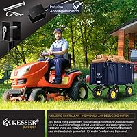 KESSER® Bollerwagen 550kg belastbar Gartenwagen Transportwagen Gartenkarre herausnehmbare Plane Gerätewagen Handwagen vielseitig einsetzbar inkl. Handschuhe Navyblau – Ansicht 8