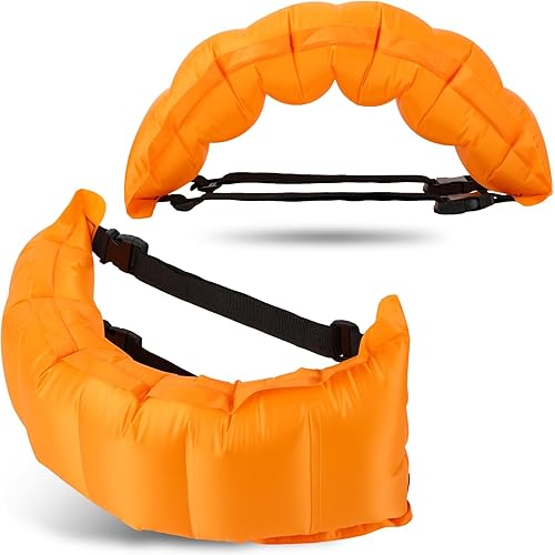 Lewtemi 1 Pcs Inflatable Swim Belt Pool Flotation Portable Waist Floatation Aid for Adults Adjustable Floating Swimming Training Aid Waist Belt with Buckle and Rope for Swimming Beginner