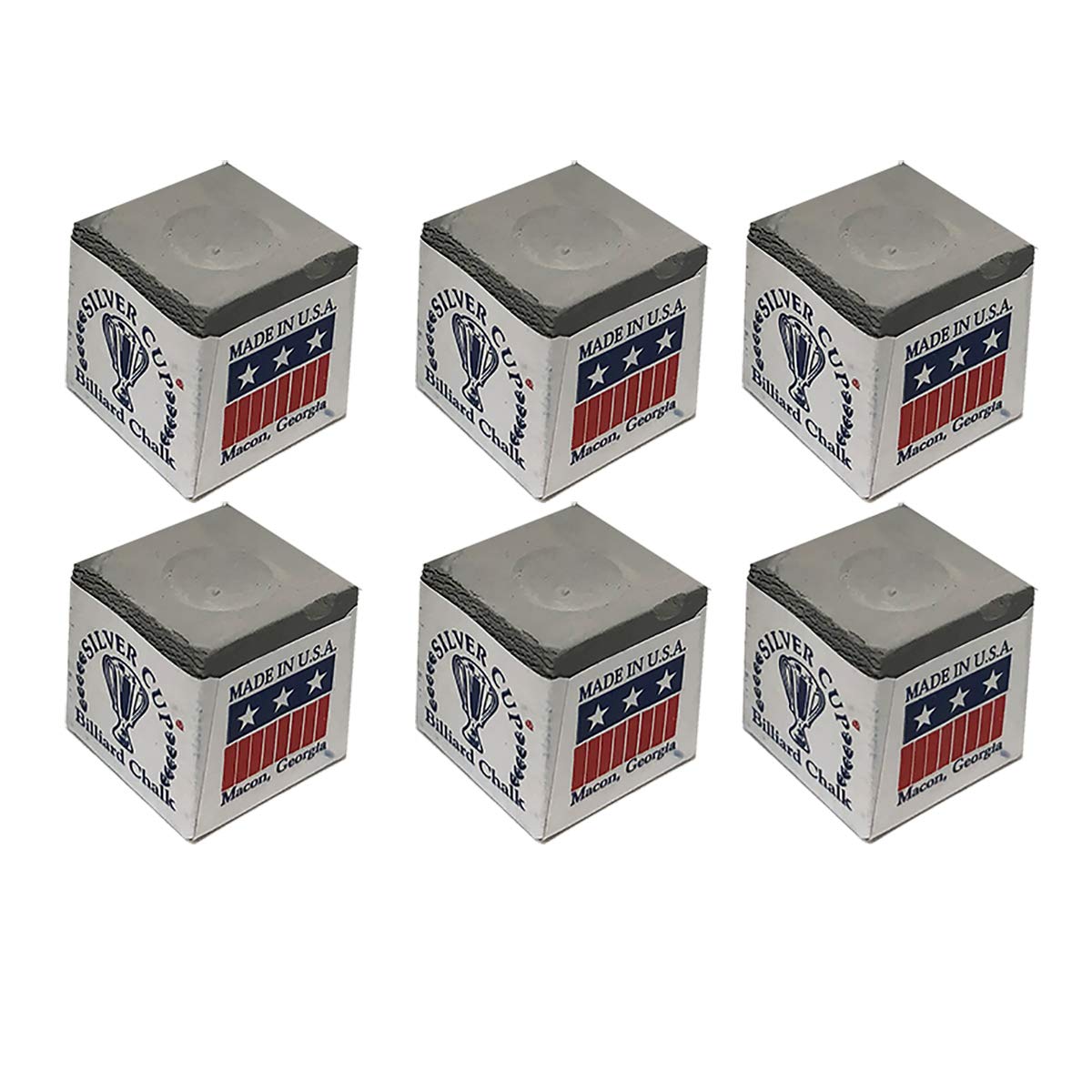 Silver CupSet of 6 Pewter Billiard Pool Cue Chalk