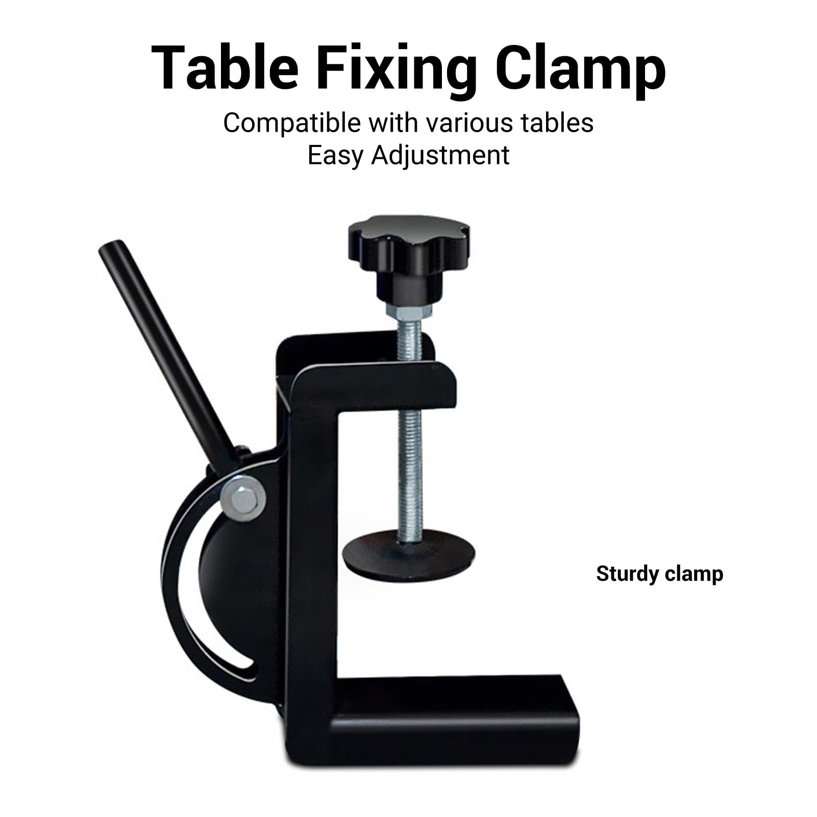 Bewinner Entrenador de Tenis de Mesa para un Jugador, Dispositivo de Entrenamiento Interior con ángulo y Ajustables con Abrazadera para Mesas de hasta 11 Cm, Material de Hierro para Practicar en Casa