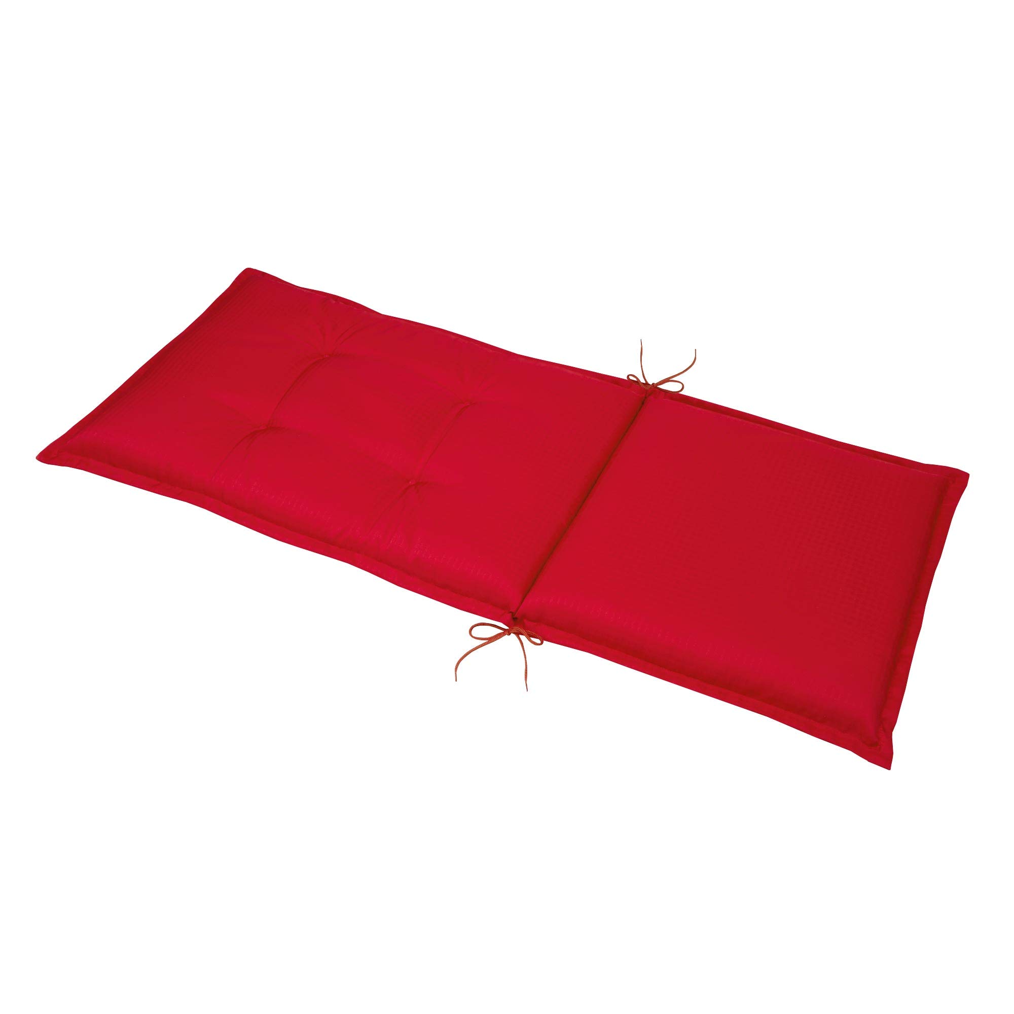 Beautissu Set de 2 Coussin Fauteuil Jardin Haut Dossier 120x50 cm Base HL – Antidérapant & Résistant Lumière UV 5 – Confortable Matelas Coussin Assise Chaise Exterieur Jardin Terrasse Balcon – Rouge