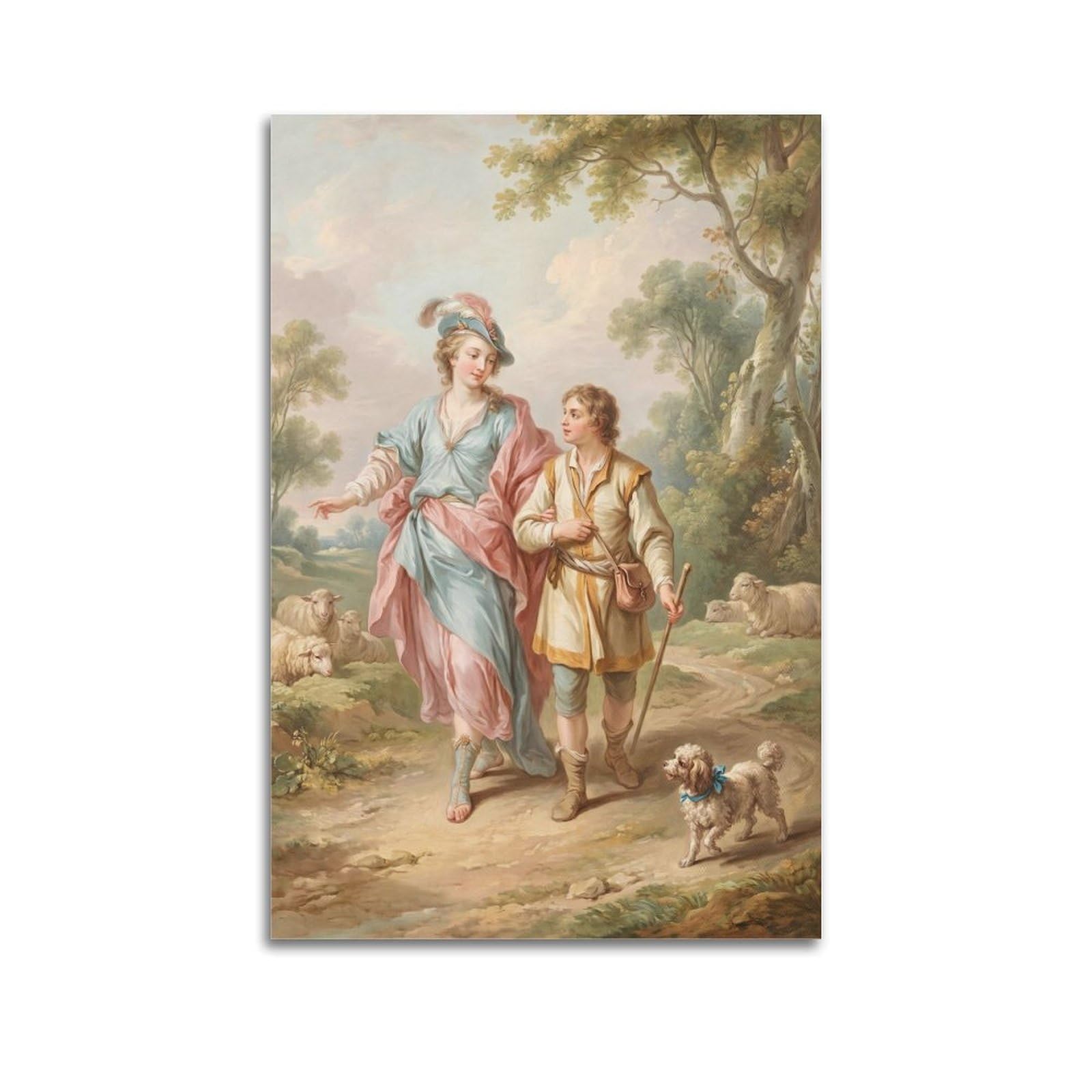 OKNGB Classical Bible Christian Poster Archangel Raphael And Tobias Decorative Painting Canvas Art Picture 20x30inch(50x75cm)