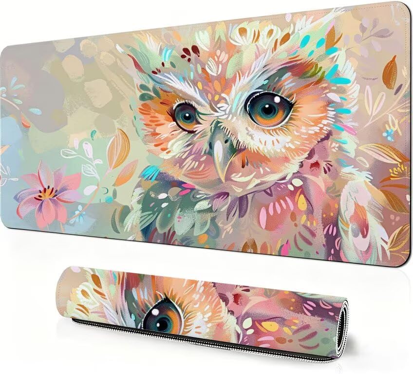 Abstrakcyjna podkładka pod mysz XXL 1200 x 600 x 3mm, duża podkładka pod mysz dla zwierząt do gier, przyszyte krawędzie, antypoślizgowa gumowa podkładka pod mysz, do biura i gier, prezenty dla