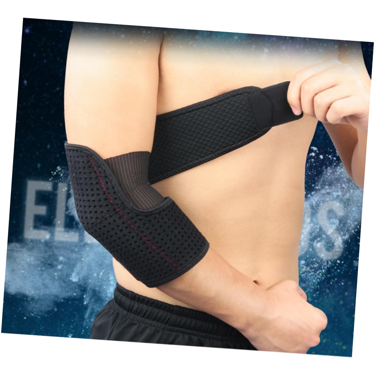 SUPVOX 1Pair Breathable Elbow Sleeve for Sports Padded Arm Guards for Men Women for Basketball Gym and Workout Joint Relief Injury Support Black