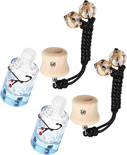 FAVOMOTO 2 Pçs Garrafa Pingente De Carro Carro Pendurado Frasco De Perfume Claro Garrafa De Perfume Bomba Garrafas De Vidro Recarregáveis Garrafa De Carro Recipiente De Vidro Garrafas De
