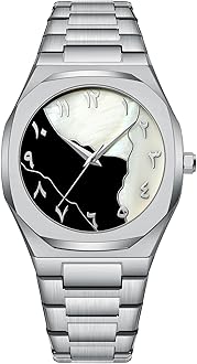 Gosasa Fashion Men's Quartz Watch with Middle Eastern Arabic Numeral Dial Design Stylish Stainless Steel Waterproof Business Casual Wristwatch