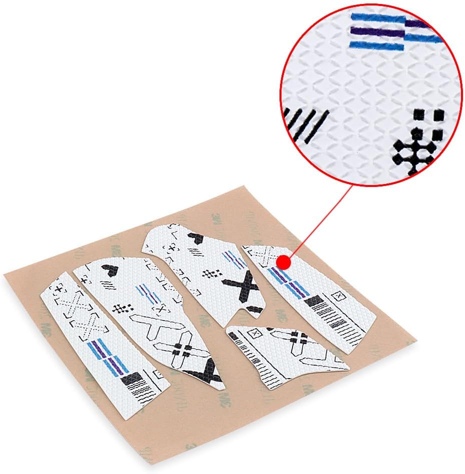 HUYUN Mouse Side Panels/Anti Sweat Paste Grip Tape Replacement for Logit G502 X Lightspeed Wireless/Wired / G502 X Plus Gaming Mouse (G502 X White Grip Tape) image 4
