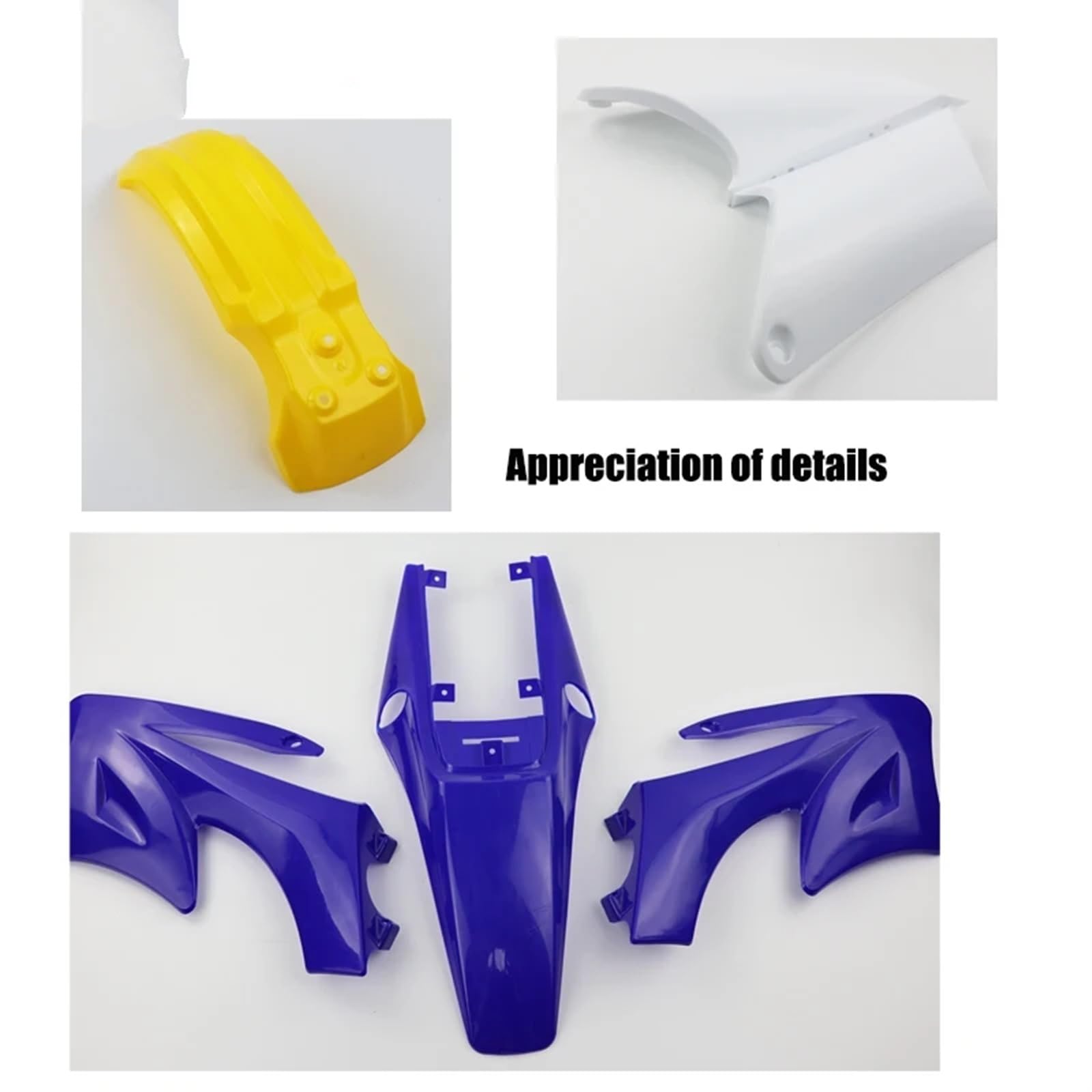 Zestaw owiewki do motocykla Błotnik Plastikowa osłona Apollo Orion Pit Dirt Bike Akcesoria motocrossowe Plastikowe owiewki motocyklowe(Green)