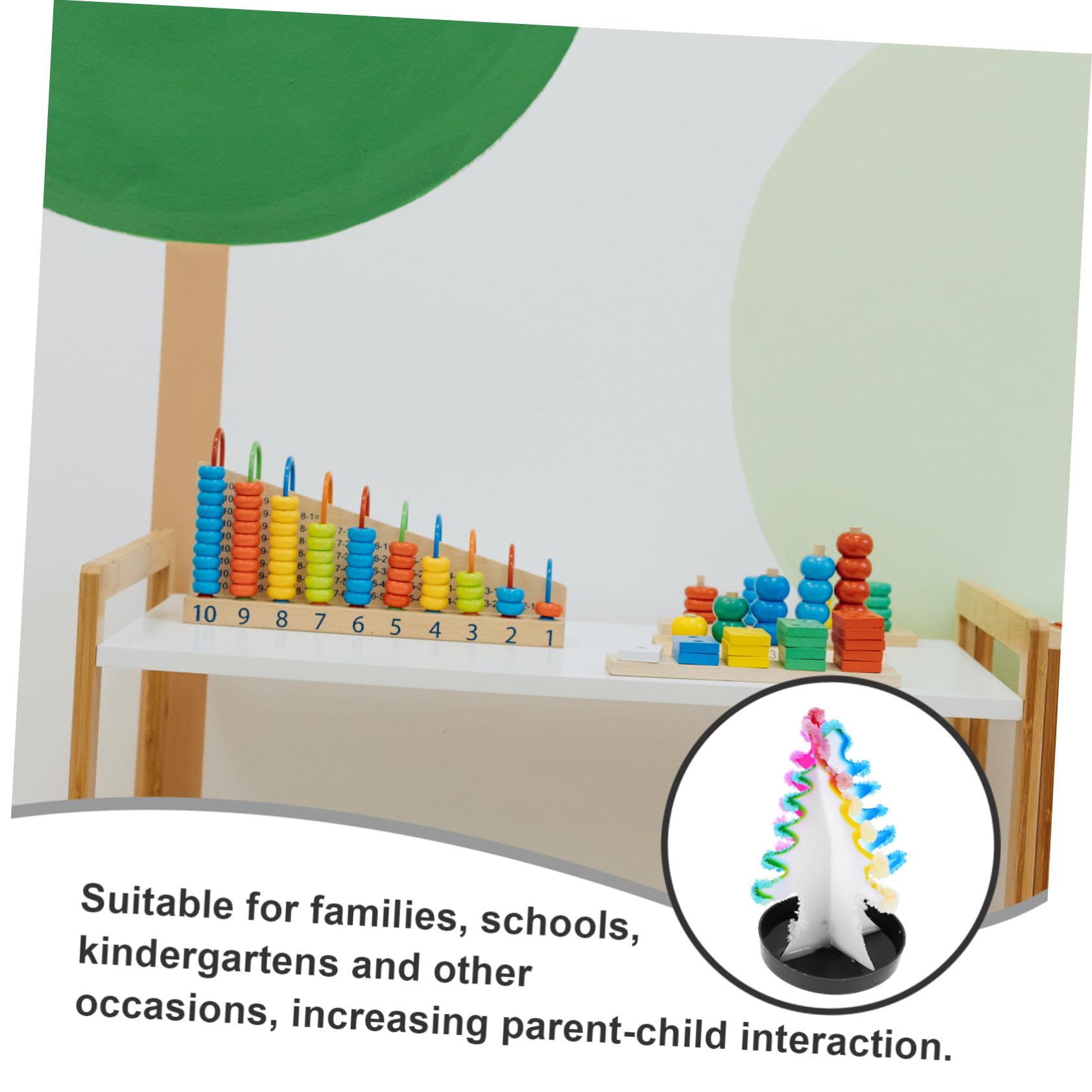 Toyvian 12pezzi Albero di Natale Fai da Te in Fiore Decorazione per Scrivania Esperimento Scientifico Educativo di Alberi di Natale DIY Attività Creativa per Ragazzo Ragazza Ragazza