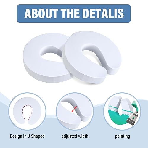 Miniatura 3 de 24 protectores de pellizcos para puerta, a granel, para proteger los dedos, tope de puerta a prueba de niños, tapón de puerta de aula, evita