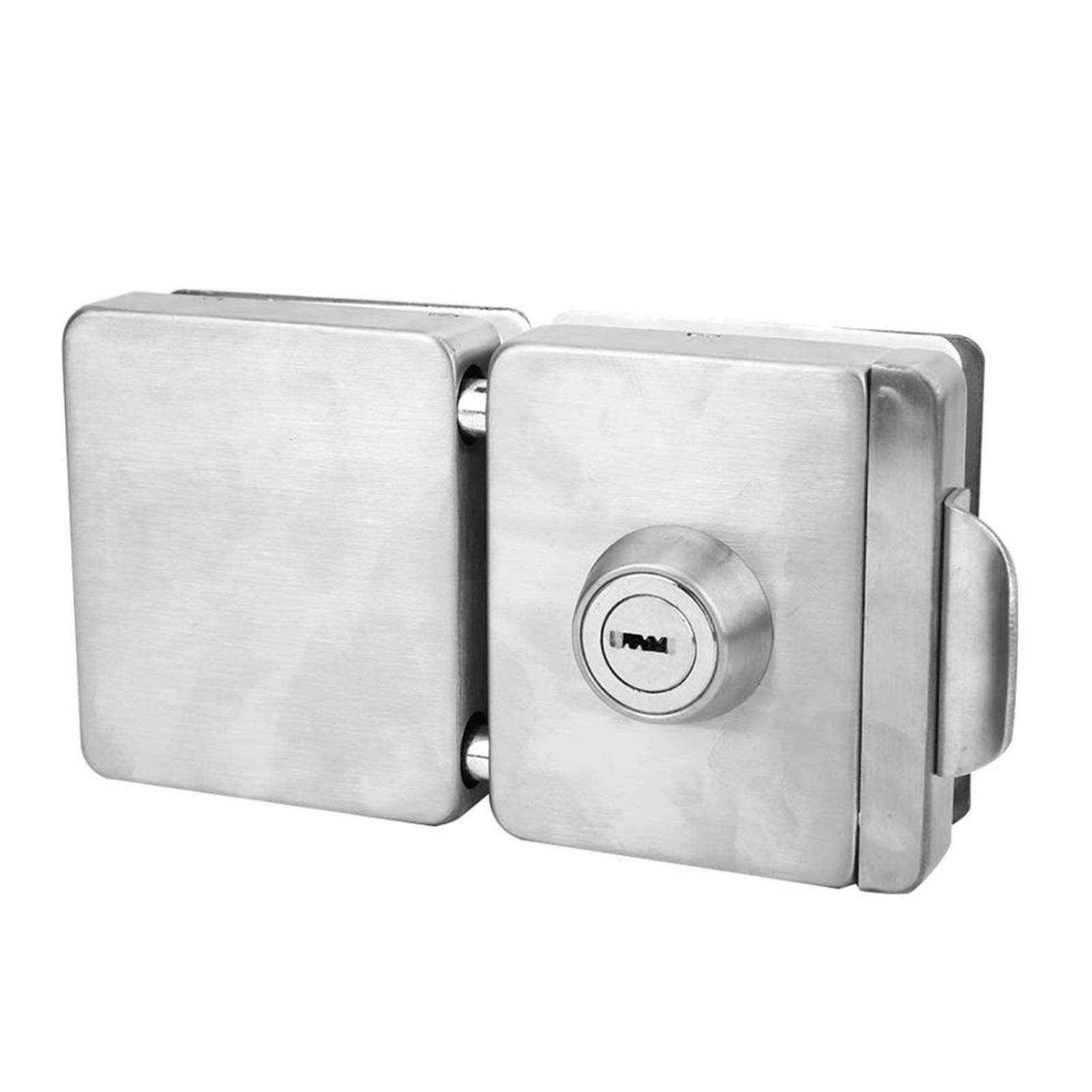 Chiusura con fibbia in acciaio inossidabile, chiusura a scatto in ottone, serratura for porta in vetro in acciaio inossidabile Chiusura a scatto Sicurezza for ufficio domestico Serratura quadrata a do