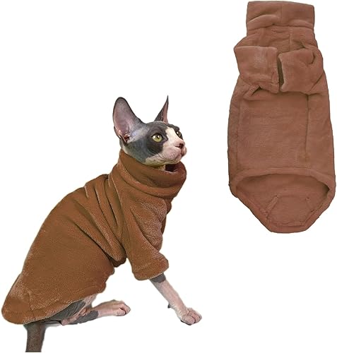 Sphynx - Ropa para gatos sin pelo, transpirable, cálida, para gatos, color liso, para primavera, verano, otoño, linda ropa para gatos, chaleco,