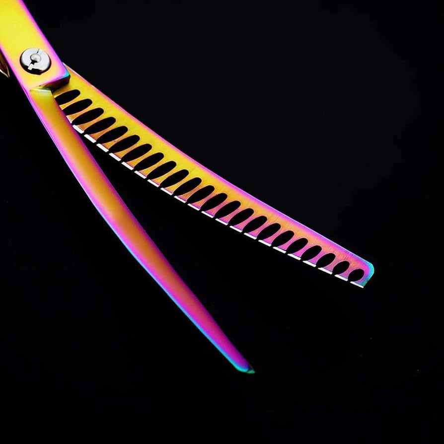 トリミングシザー　カーブブレンダー　セニングシザー Amazon.co.jp: 雪樱千美 セニングシザー ペット 8.0インチ カーブ