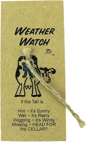 Treasure Gurus - Termómetro de cola de vaca, informe meteorológico falso, divertido y práctico, regalo de broma