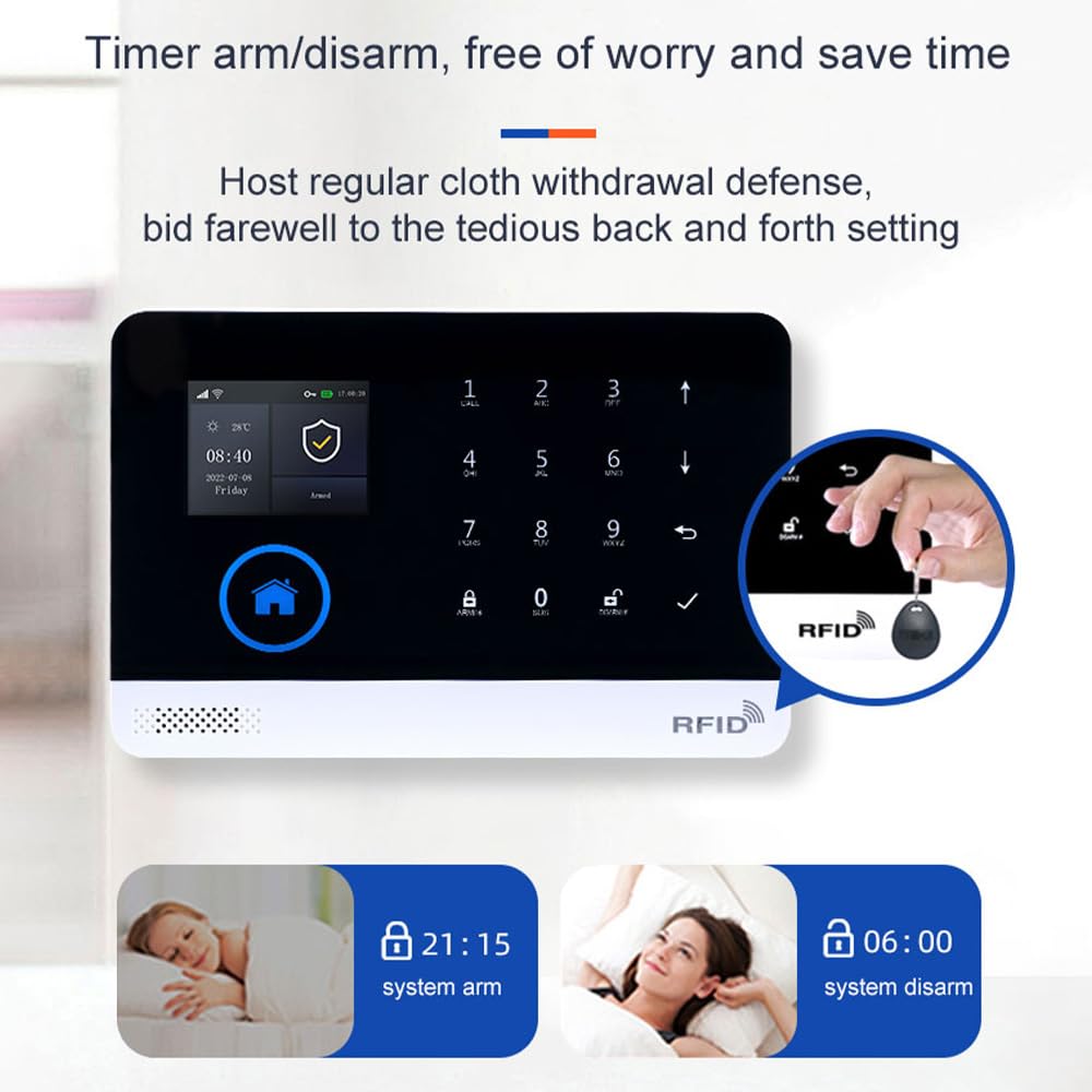 433MHz Wireless WiFi + GSM Auto-dial Alarm Security System LCD Display Türsensor PIR Bewegungssensor Smart Home Einbrecher Sicherheitsalarmsystem