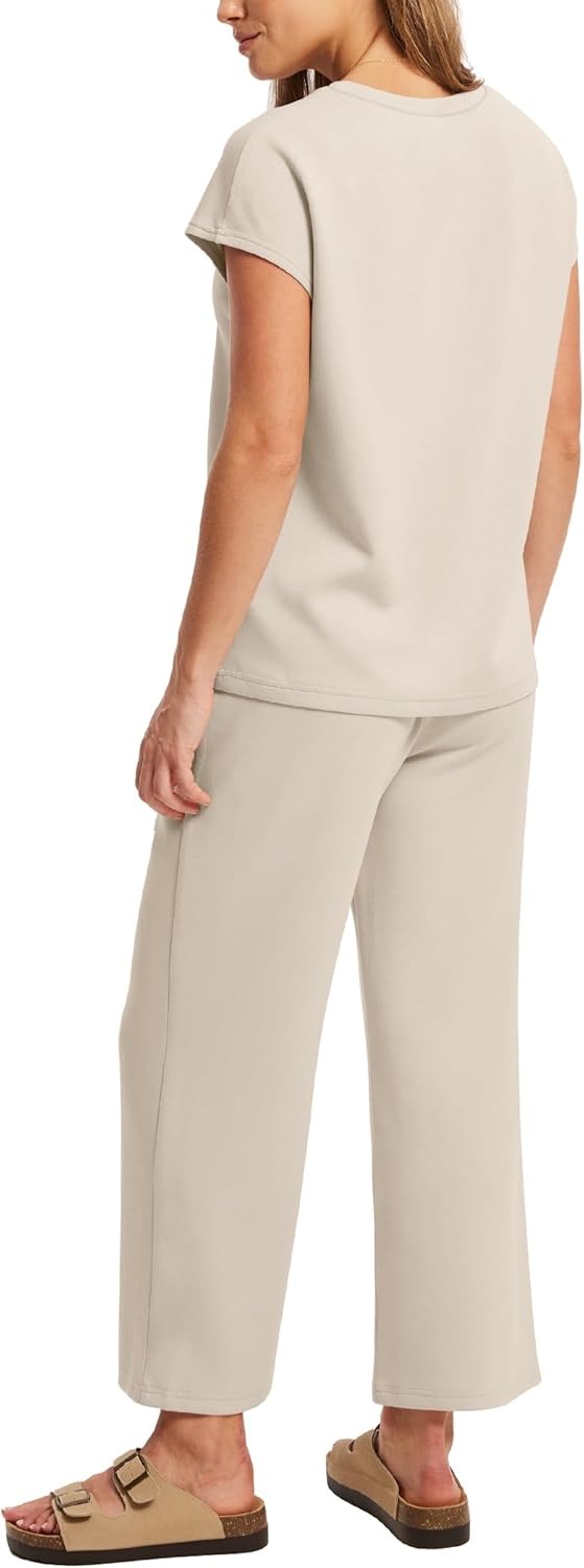 Sampeel Two Piece Sets for Women Summer Vacation Outfits Cap Sleeve Tops Lounge Matching Sets Clothing Beach Fashion Clothes - Image 5